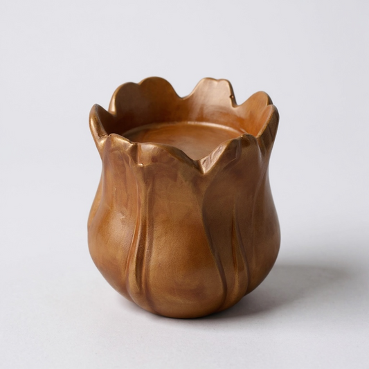 פמוט גבס טוליפ עבודת יד | ברונזה